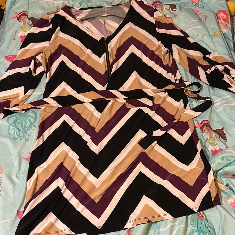 Chevron stripped dress